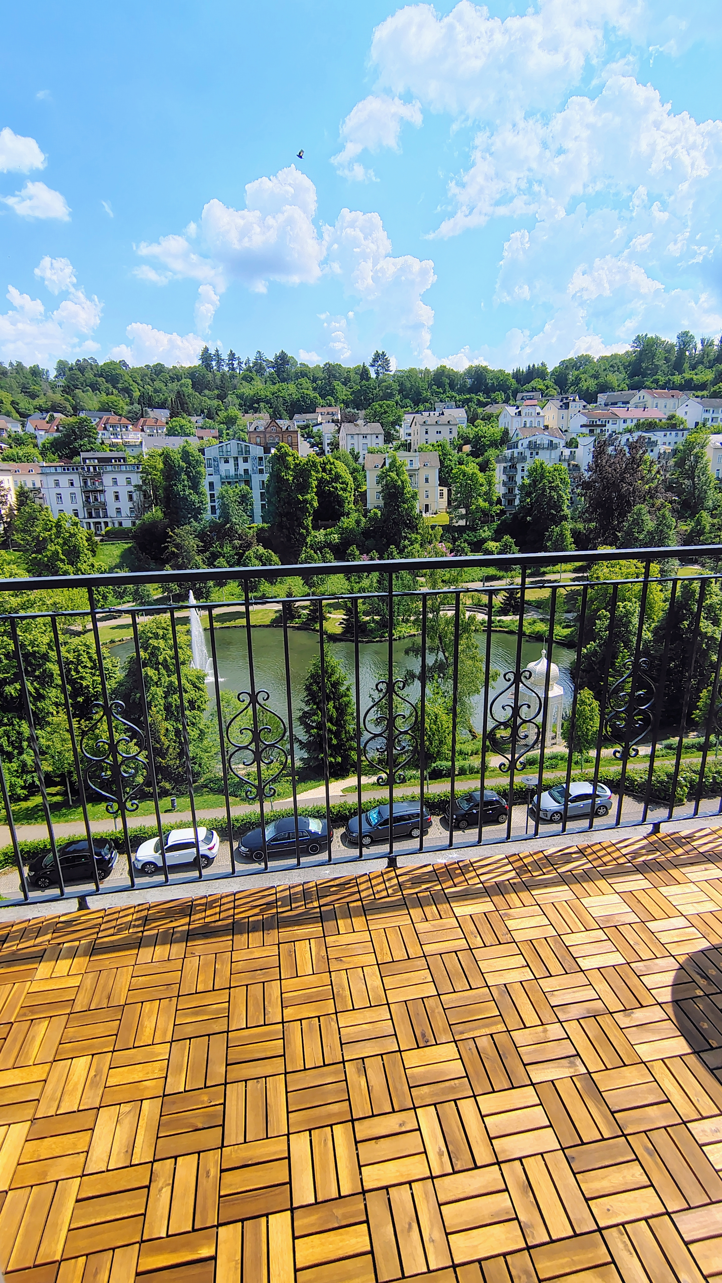 Balcony · view over the spa district